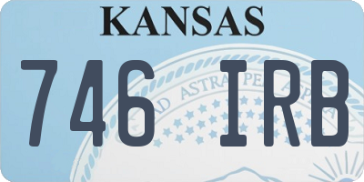 KS license plate 746IRB