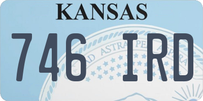 KS license plate 746IRD