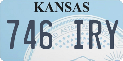 KS license plate 746IRY