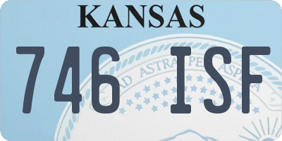KS license plate 746ISF