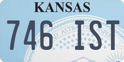 KS license plate 746IST