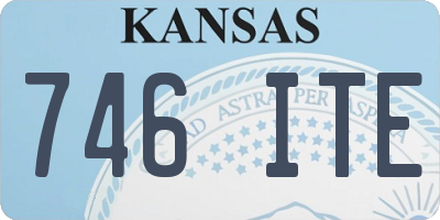 KS license plate 746ITE