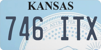 KS license plate 746ITX
