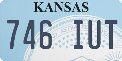 KS license plate 746IUT