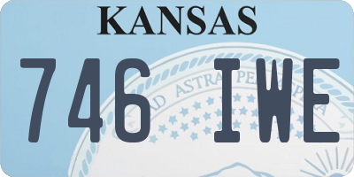 KS license plate 746IWE