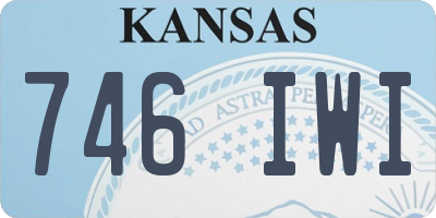 KS license plate 746IWI