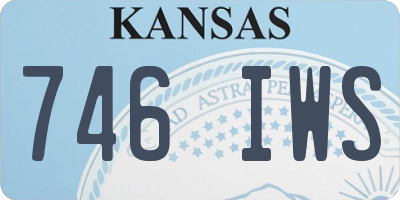 KS license plate 746IWS