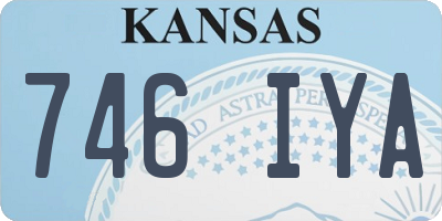 KS license plate 746IYA