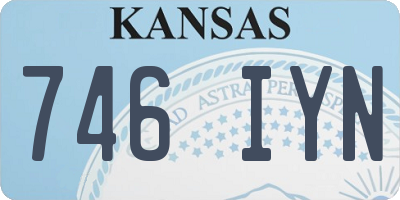 KS license plate 746IYN