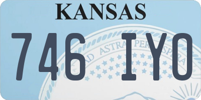 KS license plate 746IYO