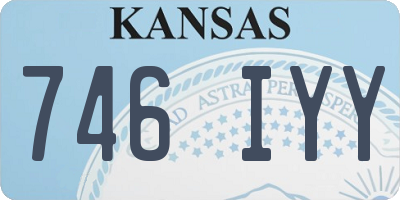 KS license plate 746IYY