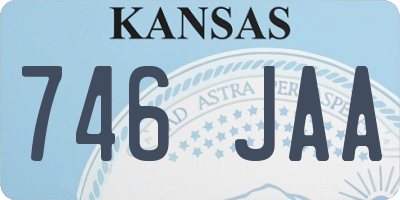 KS license plate 746JAA