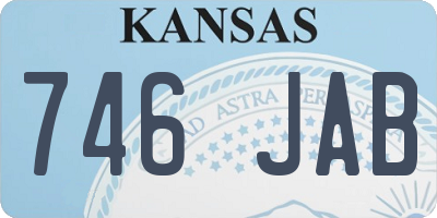 KS license plate 746JAB