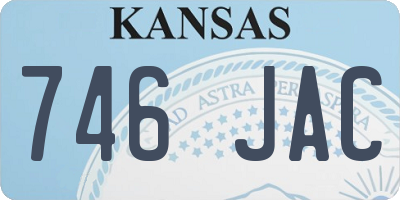 KS license plate 746JAC