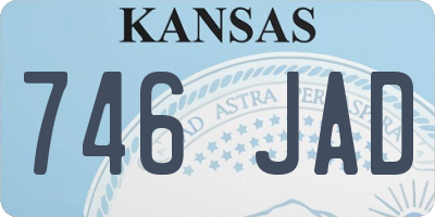 KS license plate 746JAD
