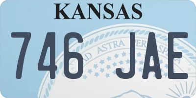 KS license plate 746JAE