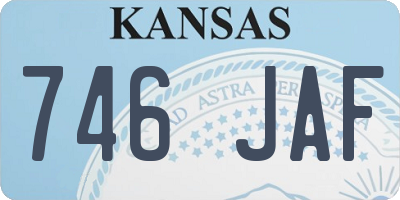 KS license plate 746JAF