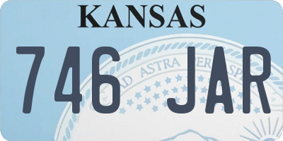KS license plate 746JAR