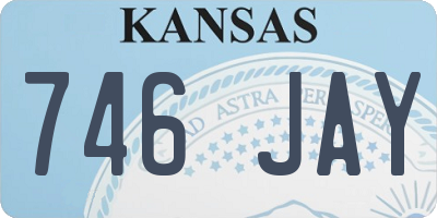 KS license plate 746JAY