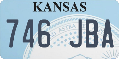 KS license plate 746JBA