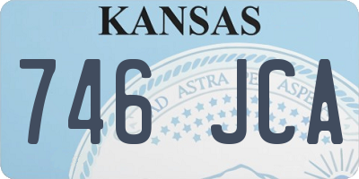 KS license plate 746JCA