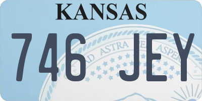 KS license plate 746JEY