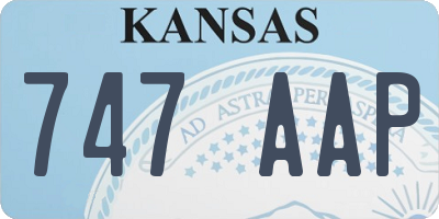 KS license plate 747AAP