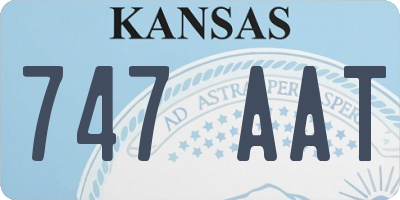 KS license plate 747AAT