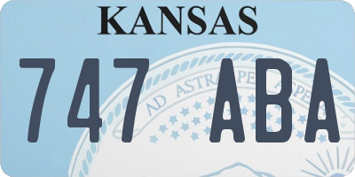 KS license plate 747ABA