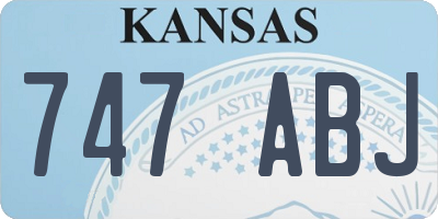 KS license plate 747ABJ