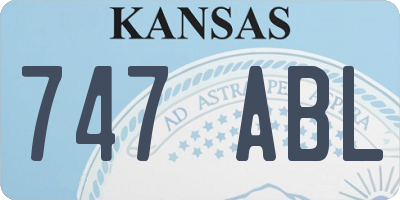 KS license plate 747ABL