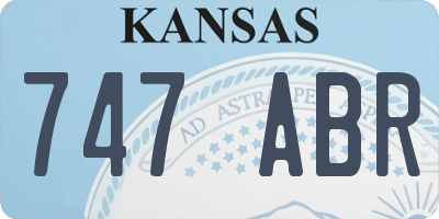 KS license plate 747ABR