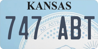 KS license plate 747ABT