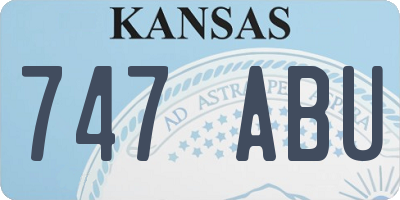 KS license plate 747ABU