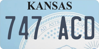 KS license plate 747ACD