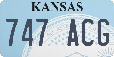 KS license plate 747ACG