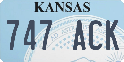 KS license plate 747ACK