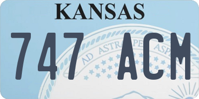 KS license plate 747ACM