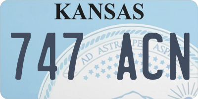 KS license plate 747ACN