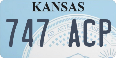 KS license plate 747ACP