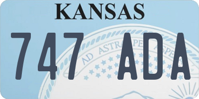 KS license plate 747ADA