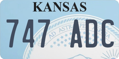 KS license plate 747ADC