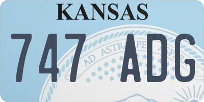 KS license plate 747ADG