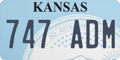 KS license plate 747ADM