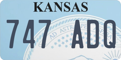 KS license plate 747ADQ