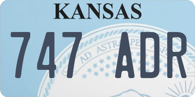 KS license plate 747ADR