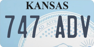 KS license plate 747ADV