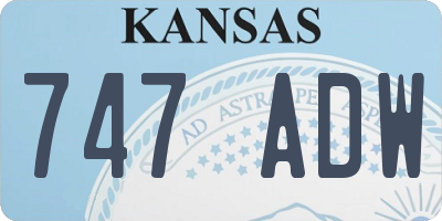 KS license plate 747ADW