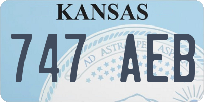 KS license plate 747AEB