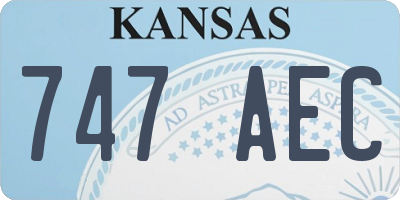 KS license plate 747AEC
